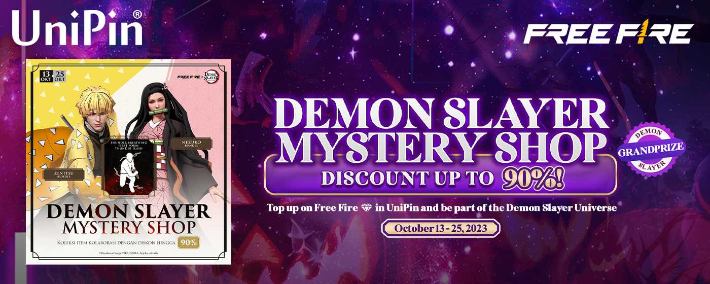 Demon Slayer X Free Fire (MY) Mystery Shop is now available! (MY)